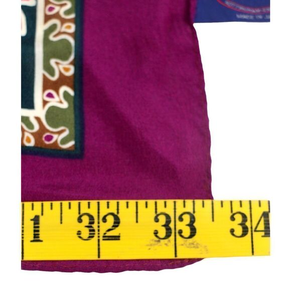 33.5"x33.5" Allen Solly MULTICOLOR FLORAL SILK HANDROLLED SCARF SHAWL WRAP (G89 - Picture 8 of 9